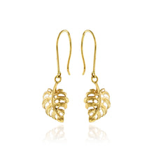 Load image into Gallery viewer, Small Monstera Earrings