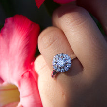 Load image into Gallery viewer, Beautiful Round Hawaiian Engagement Ring with Diamonds