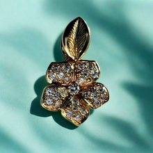 Load image into Gallery viewer, Pua’ahi Fire Flower Diamond Pendant in 14K Yellow Gold