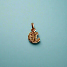 Load image into Gallery viewer, Small Scrolled Initial C Pendant in 14K Pink Gold
