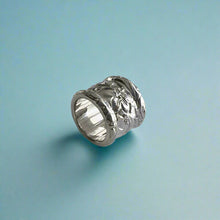 Load image into Gallery viewer, Initial "H" Large Bead Pendant with Long Leaf Maile, Hibiscus & Old English Border in 14K White Gold