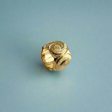 Load image into Gallery viewer, Medium Scalloped Initial "A" Bead Pendant in 14K Yellow Gold