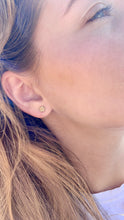 Load image into Gallery viewer, Hibiscus Baby Pierced Earrings in 14K Gold