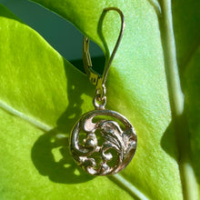 Load image into Gallery viewer, Round Filigree Lever Back Dangle Earrings