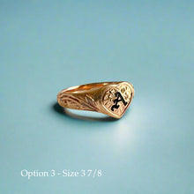 Load image into Gallery viewer, Heart Initial Hawaiian Ring in 14K Gold
