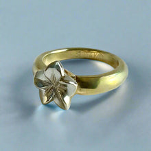 Load image into Gallery viewer, Two-tone Simply Romantic Hawaiian Ring in 14K Gold