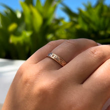 Load image into Gallery viewer, Shiny Old English 4mm Flat Ring in 14K Pink Gold in size 6 3/4