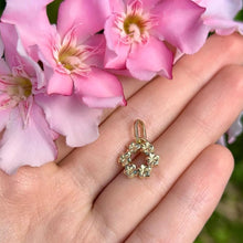 Load image into Gallery viewer, Gold Hawaiian Plumeria Wreath Slider Pendant