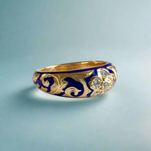 Load image into Gallery viewer, Ali'i 8mm Tapered Ring with Diamonds in 14K Yellow Gold in size 8 3/4