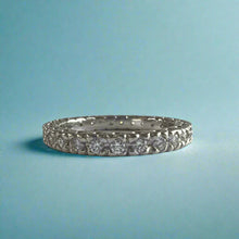 Load image into Gallery viewer, Diamond Ring Guard in Platinum in size 7