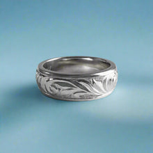 Load image into Gallery viewer, Shiny Old English 6mm Ring in 14K White Gold in size 6