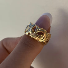 Load image into Gallery viewer, Pukalani Filigree 12mm Ring in 14K Yellow Gold