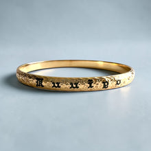 Load image into Gallery viewer, Maile & Hibiscus 6mm "Kuuipo" Bangle Bracelet in 14K Yellow Gold in size 7 1/2