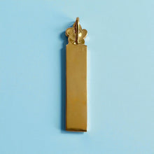 Load image into Gallery viewer, Flower on Top Raised "Kuuipo" 10mm x 1 1/2'' Pendant in 14K Yellow Gold
