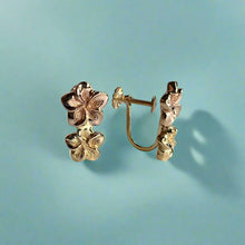 Load image into Gallery viewer, hawaiian plumeria non-pierced screw back earrings