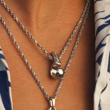 Load image into Gallery viewer, Hawaiian Palaoa Pendant in White Gold