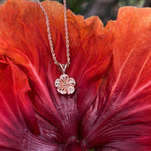 Load image into Gallery viewer, Single Hawaiian Hibiscus Pendant in Platinum, 18K or 14K Gold