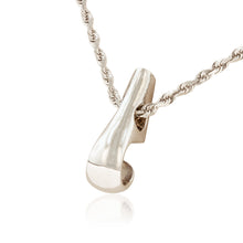 Load image into Gallery viewer, Back of Hawaiian Palaoa Pendant in white gold