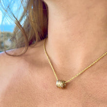 Load image into Gallery viewer, Tri-Color Haku Lei Hawaiian Bead Pendant in 14K Gold