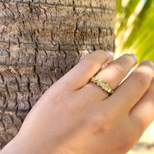 Load image into Gallery viewer, Three Small Plumeria Hawaiian Flower Ring in 14K Green Gold