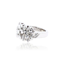 Load image into Gallery viewer, Three Plumeria Ring w/ Diamond - Philip Rickard