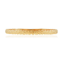 Load image into Gallery viewer, Scalloped Shiny Maile &amp; Hibiscus 6mm Bangle Bracelet in 14K Pink Gold
