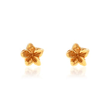 Load image into Gallery viewer, Baby plumeria pierced earrings
