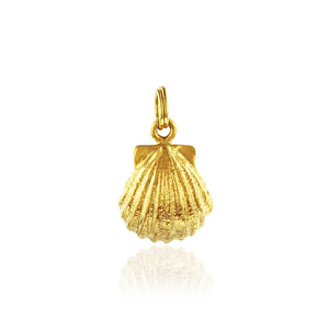 Hawaiian Sea Shell Charm in 14K Yellow, White or Pink Gold