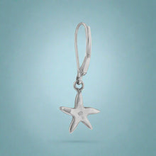 Load image into Gallery viewer, Starfish Dangle Earrings in 14K White Gold
