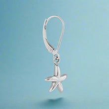 Load image into Gallery viewer, Starfish Dangle Earrings in 14K White Gold
