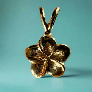 Small Engraved Hawaiian Plumeria Pendant