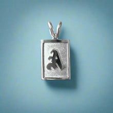 Load image into Gallery viewer, Hawaiian 12mm Raised Initial &quot;A&quot; Pendant in 14K White Gold
