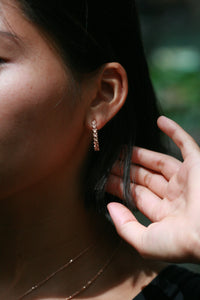 Plumeria Hoop Earrings