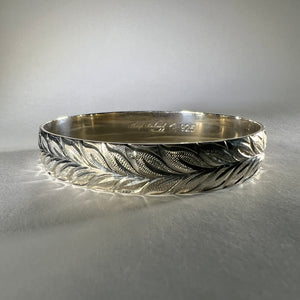 Hawaiian 12mm Maile Sterling Silver Bracelet