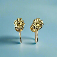 Load image into Gallery viewer, Non-pierced Baby Hibiscus Screw Back Earrings in 14K Gold
