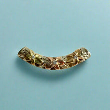 Load image into Gallery viewer, Multicolor Three Plumeria Lei Filigree Pendant with Diamonds in 14K Gold
