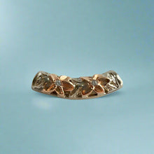 Load image into Gallery viewer, Two-Tone Plumeria Lei Filigree Pendant with Diamonds in 14K Gold
