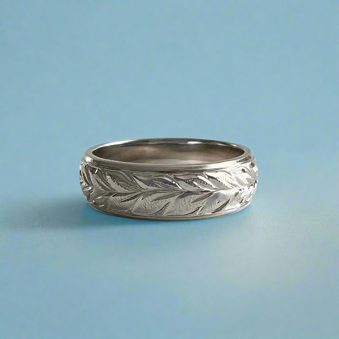Maile All Around 6mm Ring in 14K White Gold