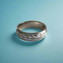 Load image into Gallery viewer, Maile All Around 6mm Hawaiian Ring in 14K White Gold

