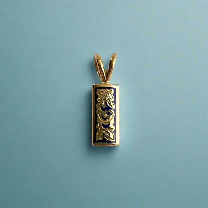 Ali'i 6mm x 1/2'' Old English Design Pendant in 14K Yellow Gold