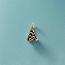 Load image into Gallery viewer, Hawaiian Small Enamel Letter Initial A Pendants in 14K Yellow Gold
