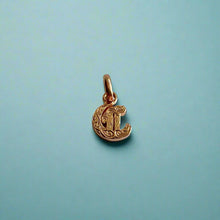 Load image into Gallery viewer, Small Scrolled Initial  C Pendant in 14K Pink Gold
