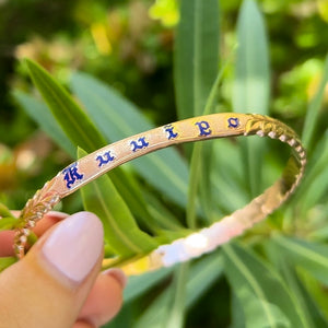 Scalloped Maile 6mm Hawaiian Bangle in 14K Pink Gold