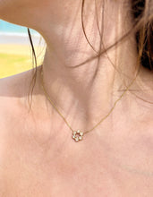 Load image into Gallery viewer, Mini Six Plumeria Necklace w/Diamonds in 14K Yellow Gold
