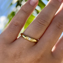 Load image into Gallery viewer, Plumeria with leaves and diamond ring
