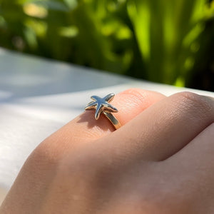 Two-Tone Starfish Ring in 14K Gold