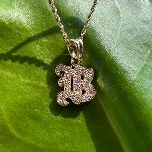 Diamond Initial B Pendant