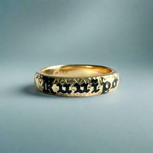 Load image into Gallery viewer, Old English &amp; Hibiscus 4mm &quot;Kuuipo&quot; Ring  in 14K Yellow Gold
