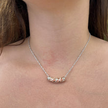 Load image into Gallery viewer, Two-Tone Plumeria Lei Filigree Pendant with Diamonds in 14K Gold
