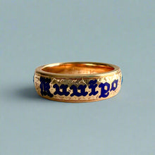 Load image into Gallery viewer, Old English &amp; Hibiscus 6mm &quot;Kuuipo&quot; Ring in 14K Pink Gold in size 8 1/8
